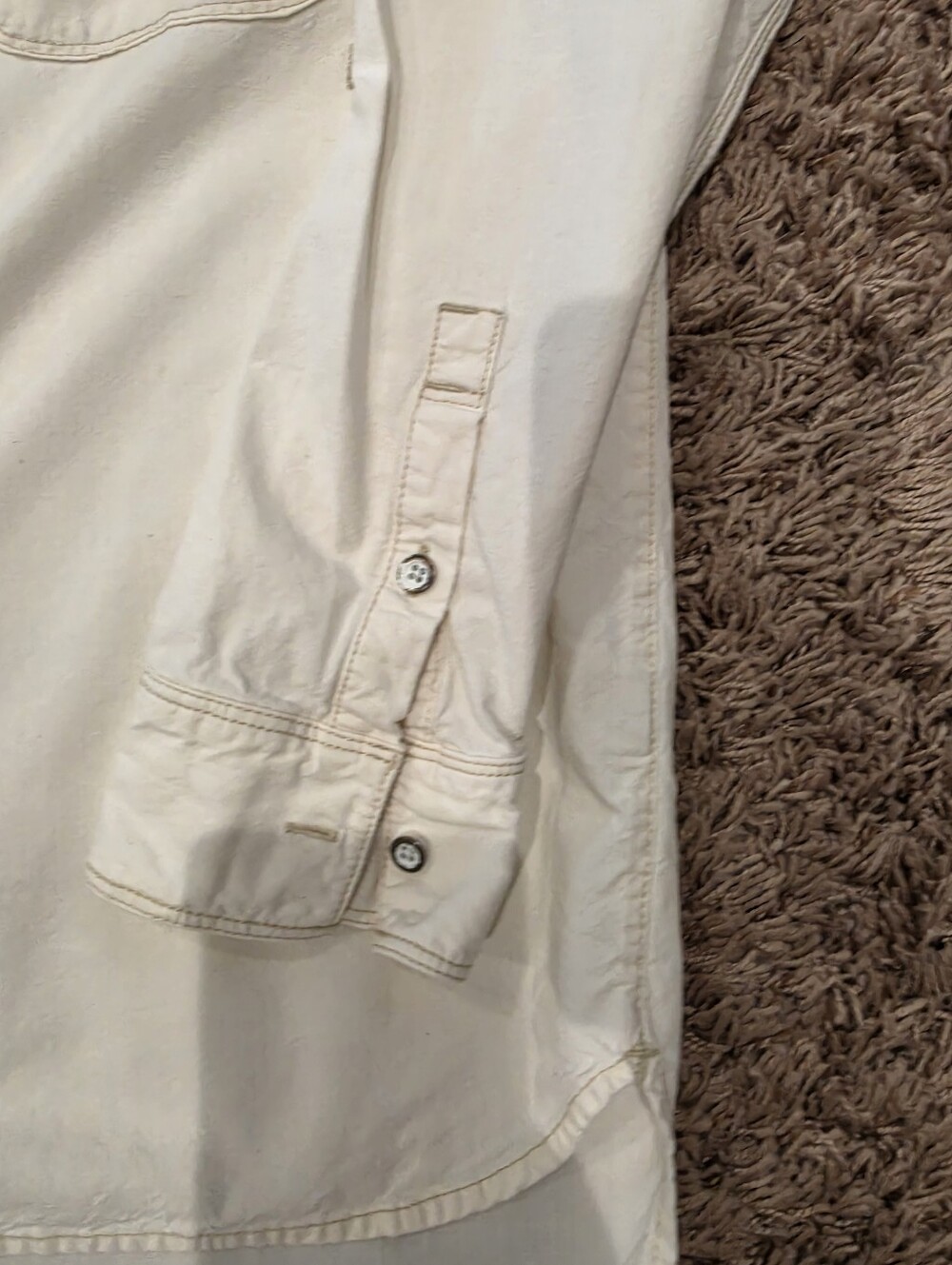 Madewell Oversized White Button Front Utility Shirt Women's Small Cotton - Picture 6 of 7